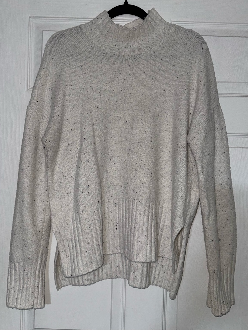 Rachel Zoe Speckled Cream Mock Neck Sweater